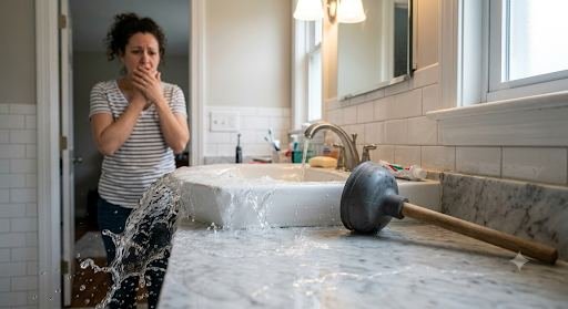 Clogged Drain Overflowing: When to Stop DIY and Call a Plumber